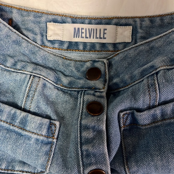 Brandy Melville Denim Button Down Mini Skirt- OS - Picture 2 of 5